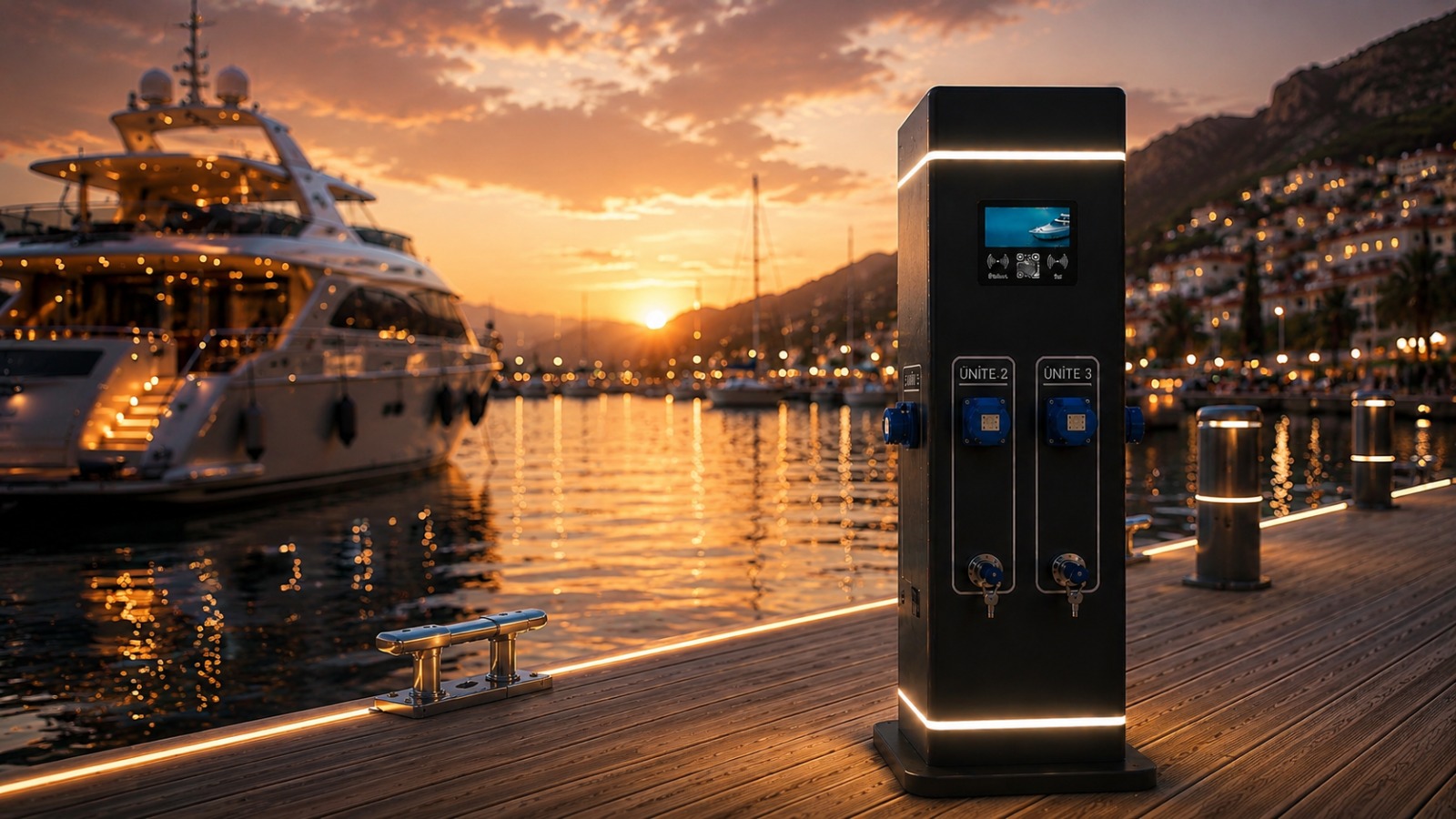 MarinaCount akıllı marina pedestal